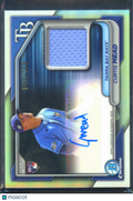 Curtis Mead 2024 Bowman Chrome Auto Autograph Patch RC 48/150 Tampa Bay Rays
