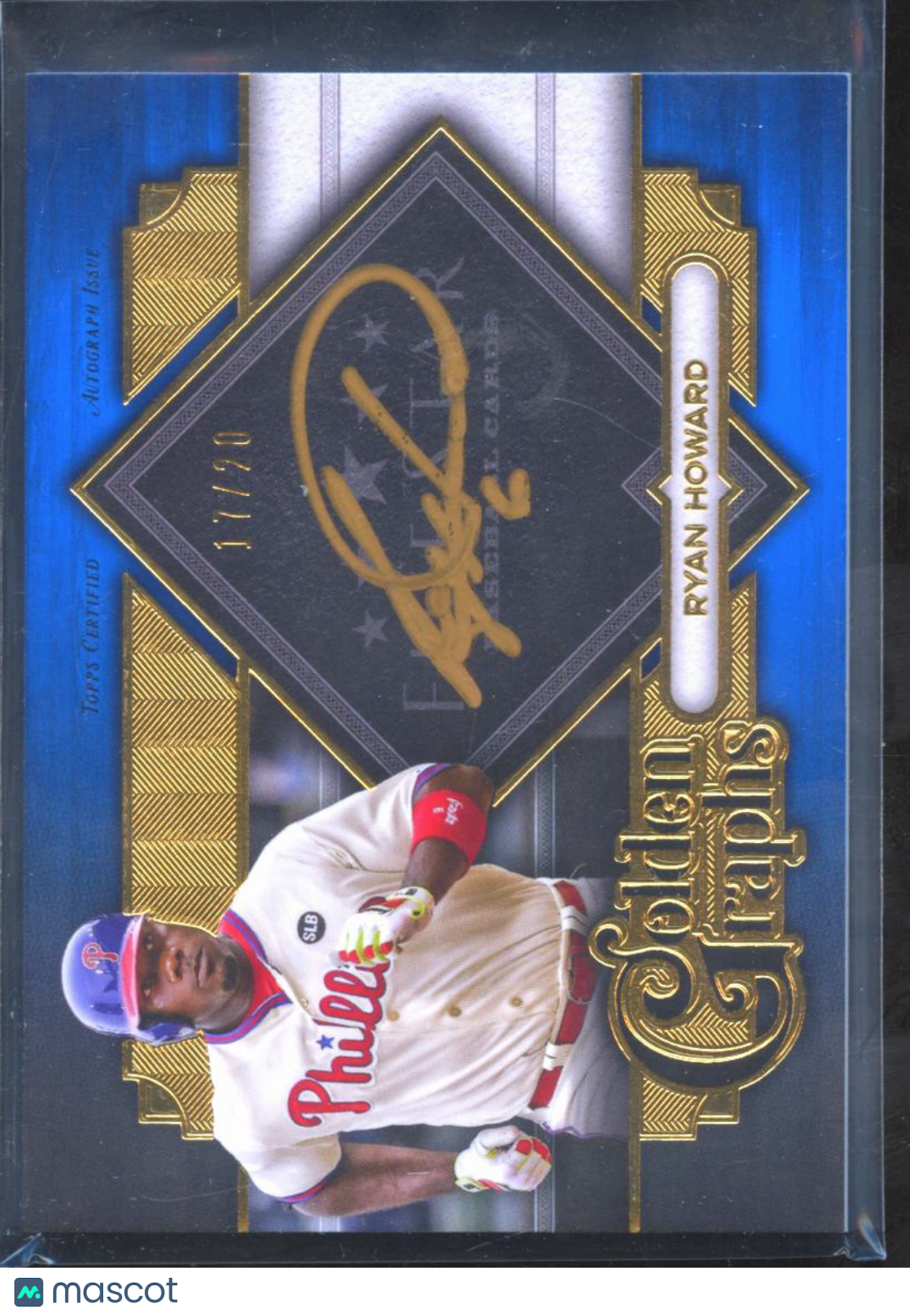 Ryan Howard 2022 Topps Five Star Auto Autograph 17/20 Philadelphia Phillies
