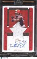 Nick Chubb 2022 Panini One Auto Autograph Patch 6/25 Cleveland Browns