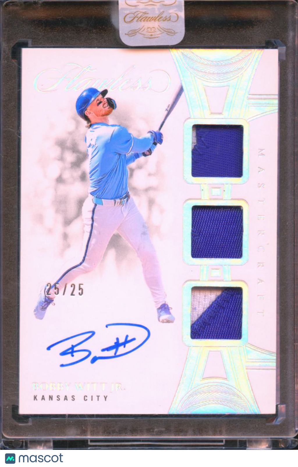 Bobby Witt Jr. 2025 Flawless Auto Autograph Patch 25/25 Kansas City Royals
