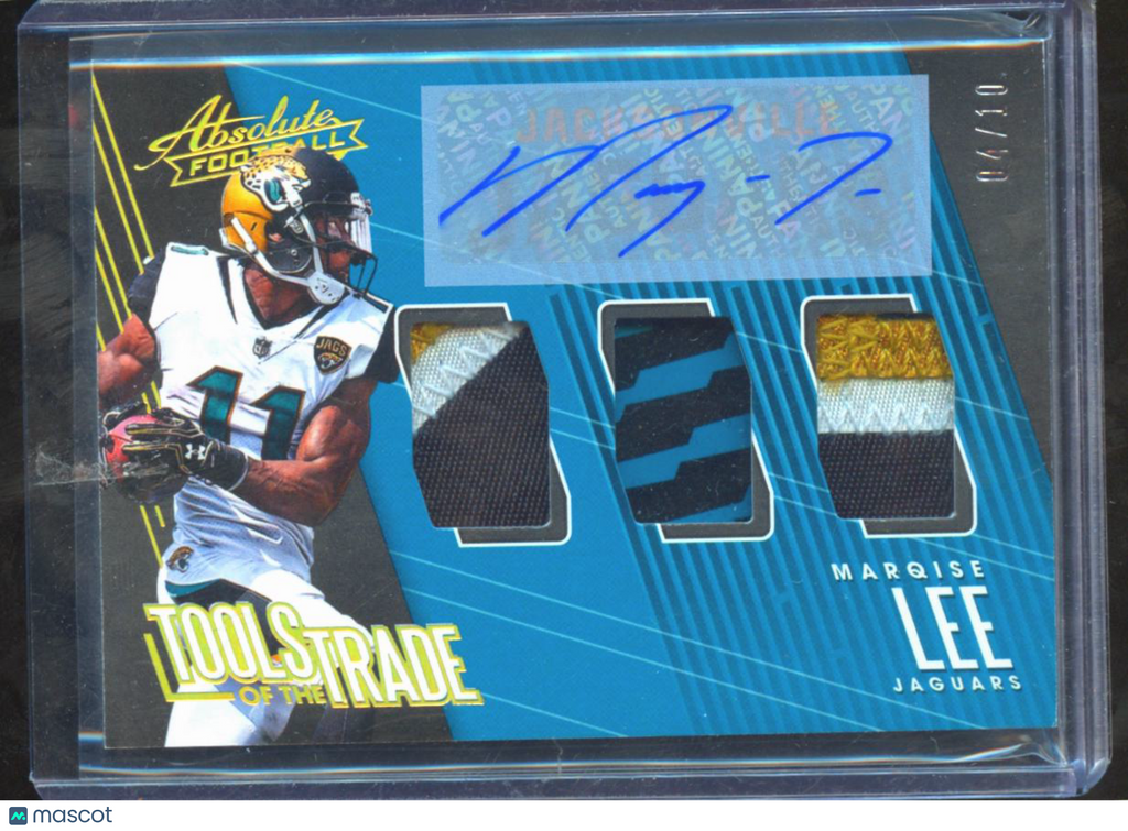 Marqise Lee 2018 Absolute Auto Autograph Patch Glove 4/10 Jacksonville Jaguars