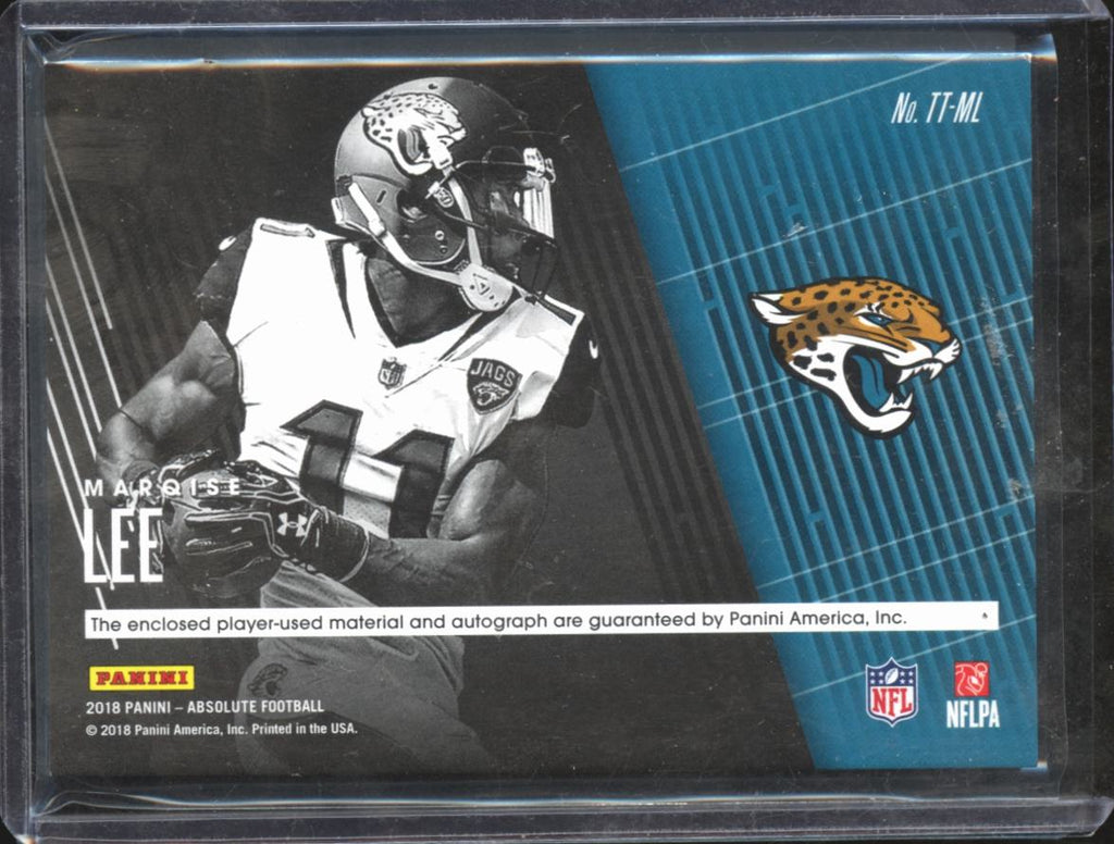 Marqise Lee 2018 Absolute Auto Autograph Patch Glove 4/10 Jacksonville Jaguars