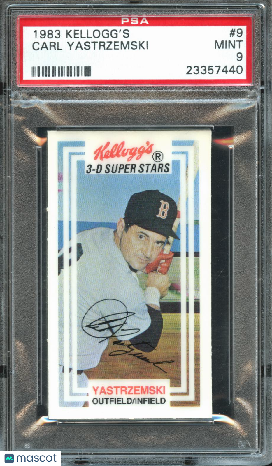 Carl Yastrzemski 1983 Kellogg's Boston Red Sox #9 PSA 9