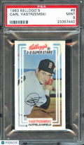 Carl Yastrzemski 1983 Kellogg's Boston Red Sox #9 PSA 9