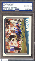 Bo Jackson 1988 Topps IP Auto Autograph Rookie RC Oakland Raiders PSA DNA 10