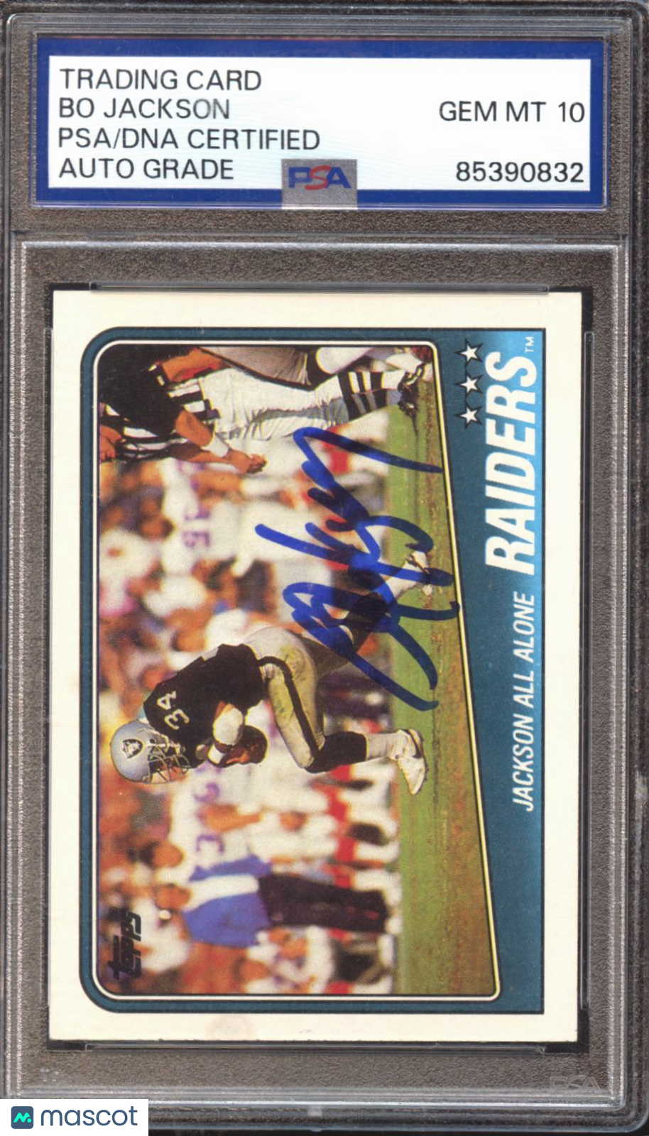Bo Jackson 1988 Topps IP Auto Autograph Rookie RC Oakland Raiders PSA DNA 10