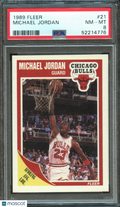 Michael Jordan 1989 Fleer Card Chicago Bulls #21 PSA 8