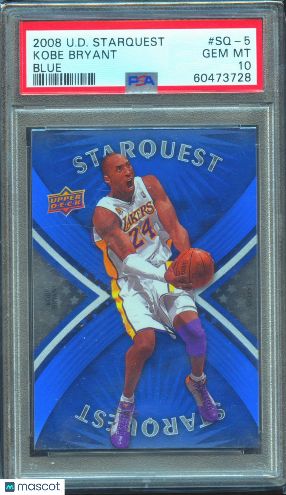 Kobe Bryant 2008-09 Upper Deck Starquest Blue SUPER RARE LA Lakers #5 PSA 10