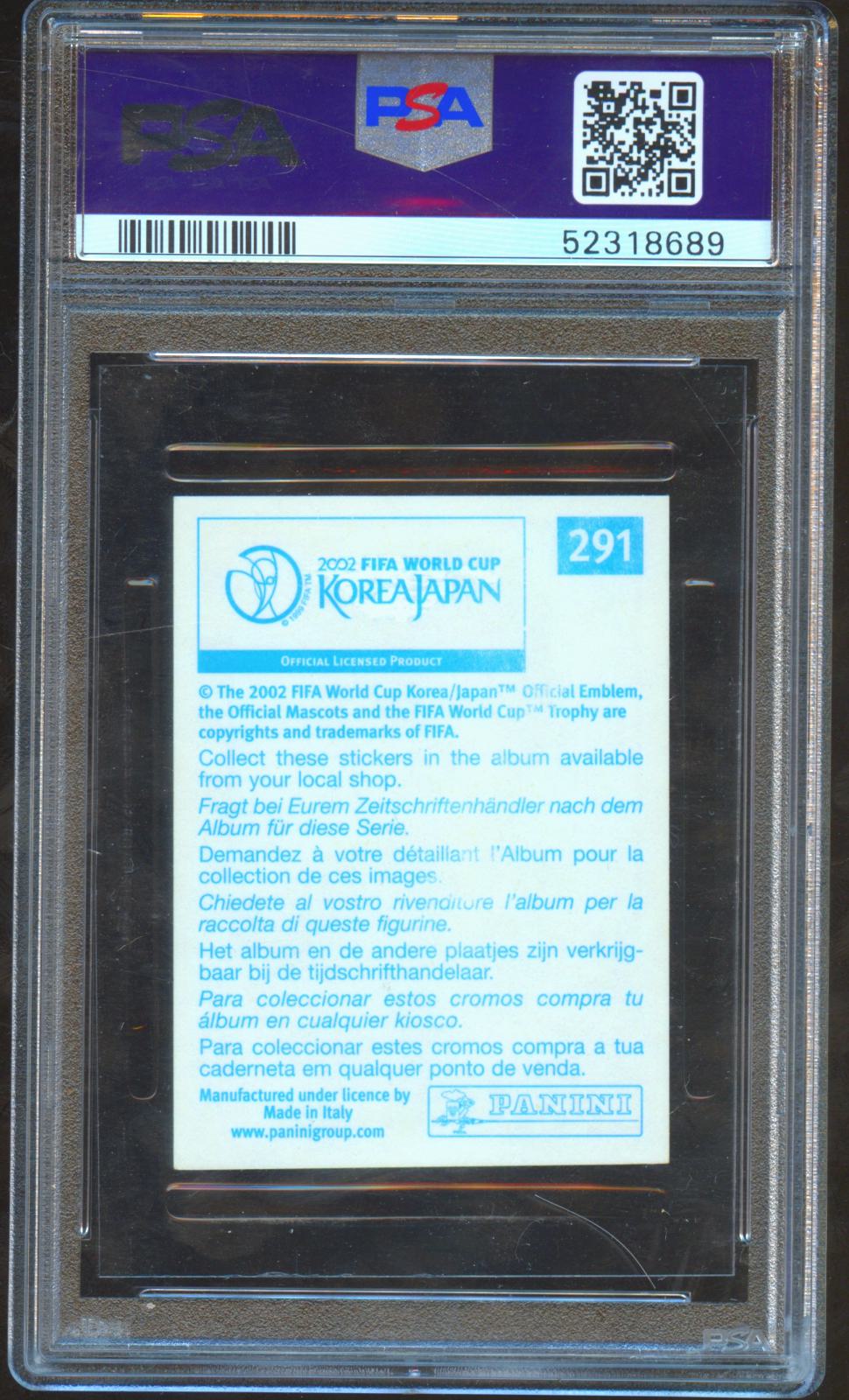 Landon Donovan 2002 Panini World Cup Sticker Blue Back Rookie RC PSA 9