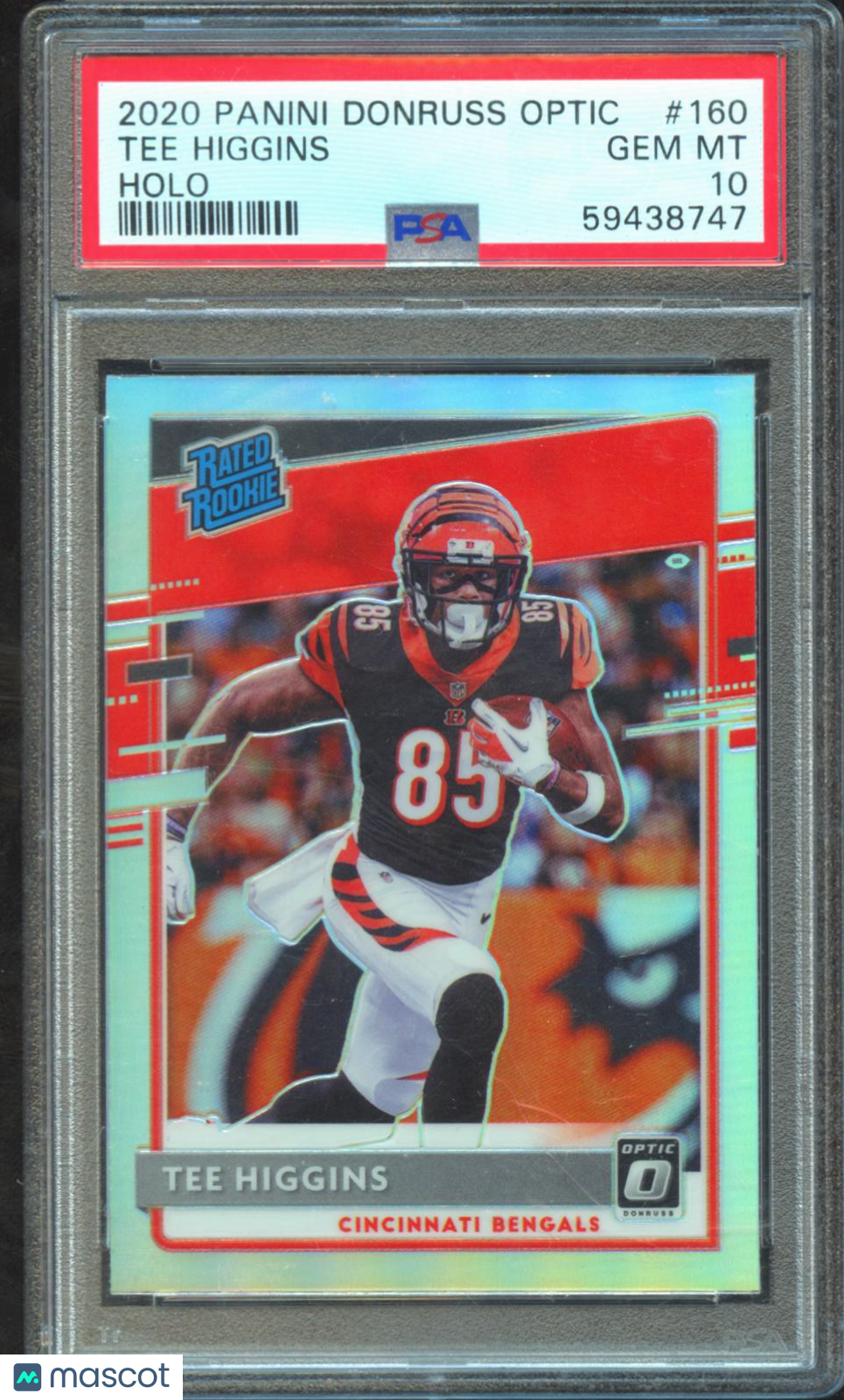 Tee Higgins 2020 Optic Rated Rookie Holo RC Cincinnati Bengals PSA 10
