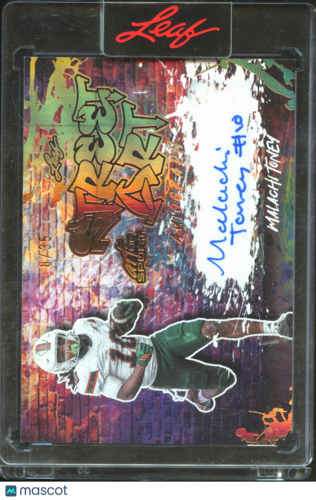 Malachi Toney 2026 Leaf Art of Sport Auto Autograph RC Miami Hurricanes 8/35