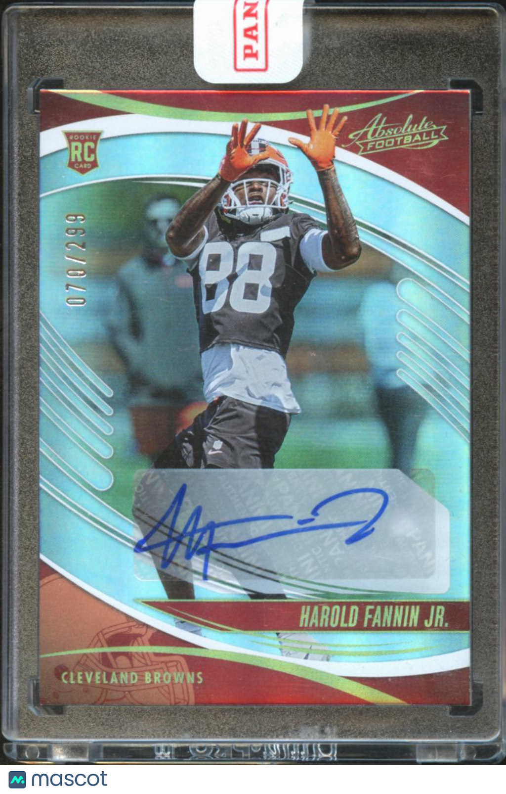 Harold Fannin Jr. 2025 Absolute Auto Autograph RC 70/299 Cleveland Browns