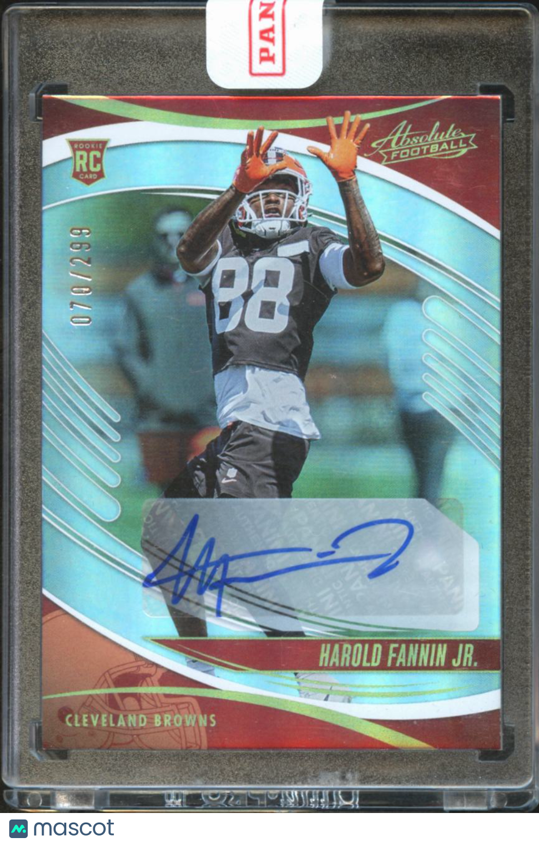 Harold Fannin Jr. 2025 Absolute Auto Autograph RC 70/299 Cleveland Browns