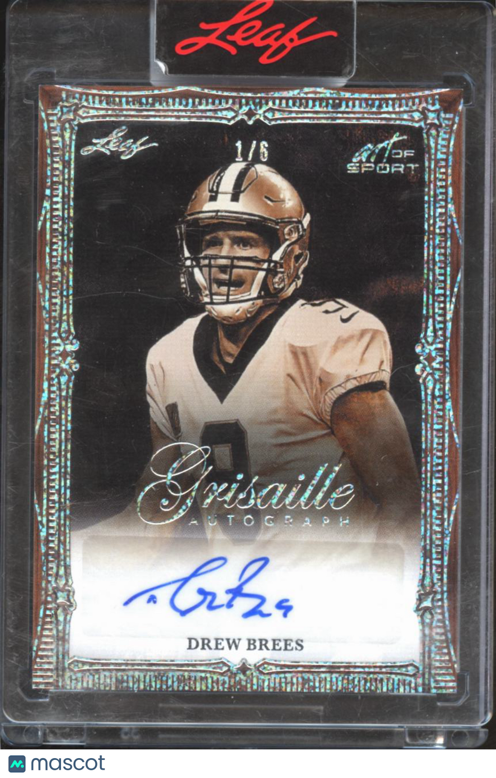 Drew Brees 2021 Leaf Art of Sport Auto Autograph 1/6 New Orleans Saints