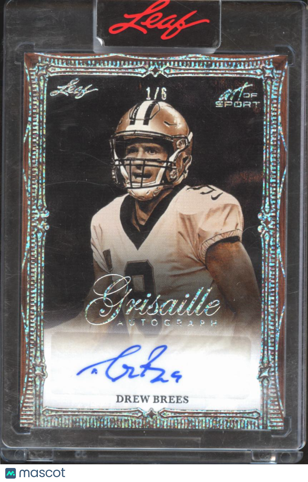 Drew Brees 2021 Leaf Art of Sport Auto Autograph 1/6 New Orleans Saints