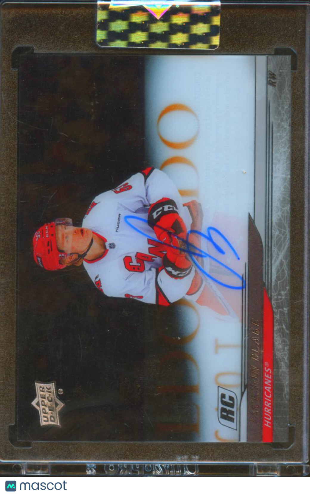 Jackson Blake 2025 Upper Deck Clear Cut Auto Autograph RC Carolina Hurricanes