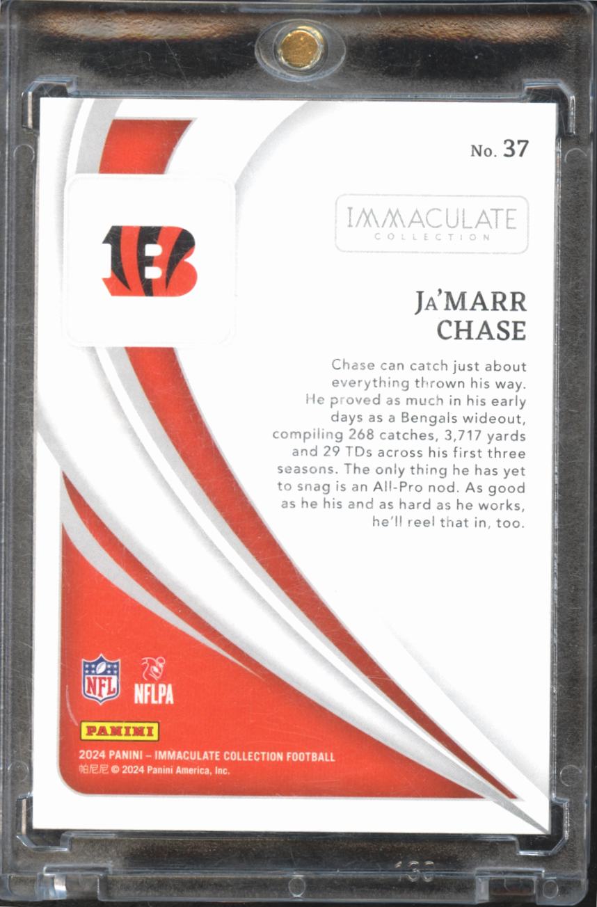 Ja'Marr Chase 2024 Immaculate Collection Card #37 37/99 Cincinnati Bengals