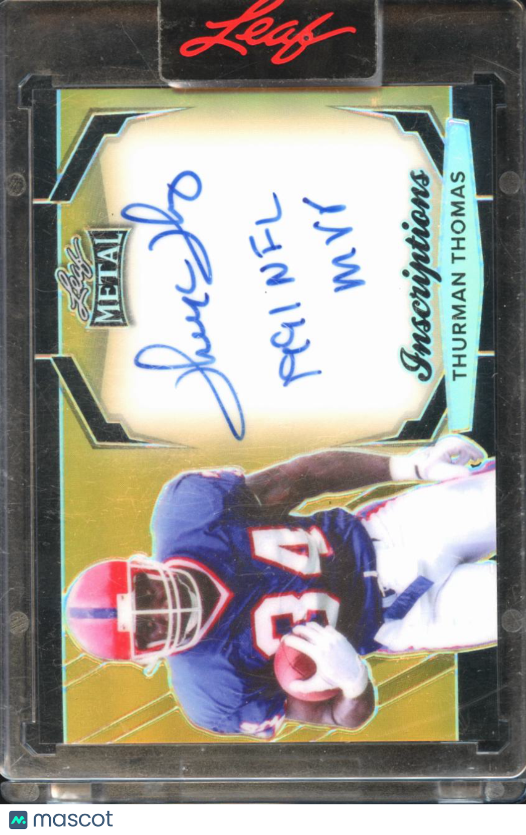 Thurman Thomas 2023 Leaf Metal Inscription Auto Autograph 22/25 Buffalo Bills
