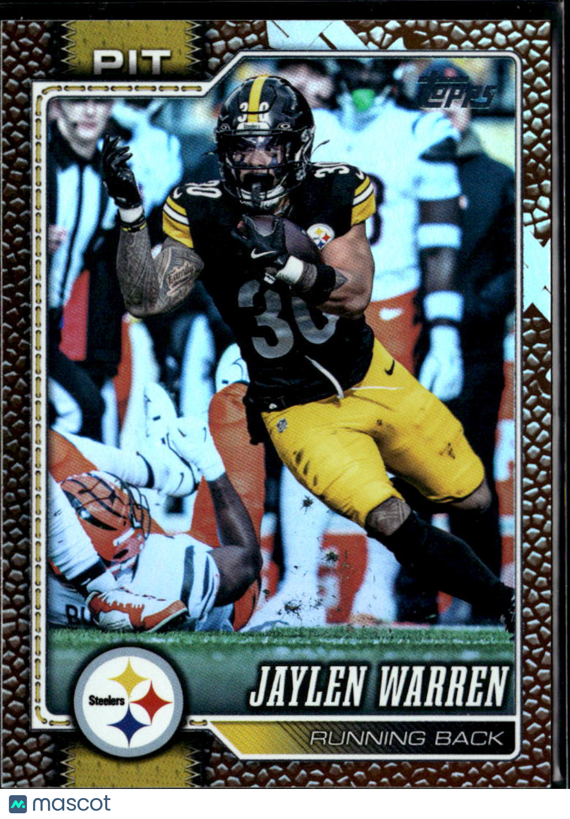 Jaylen Warren 2026 Topps Pigskin Leather Parallel OSU Pittsburgh Steelers