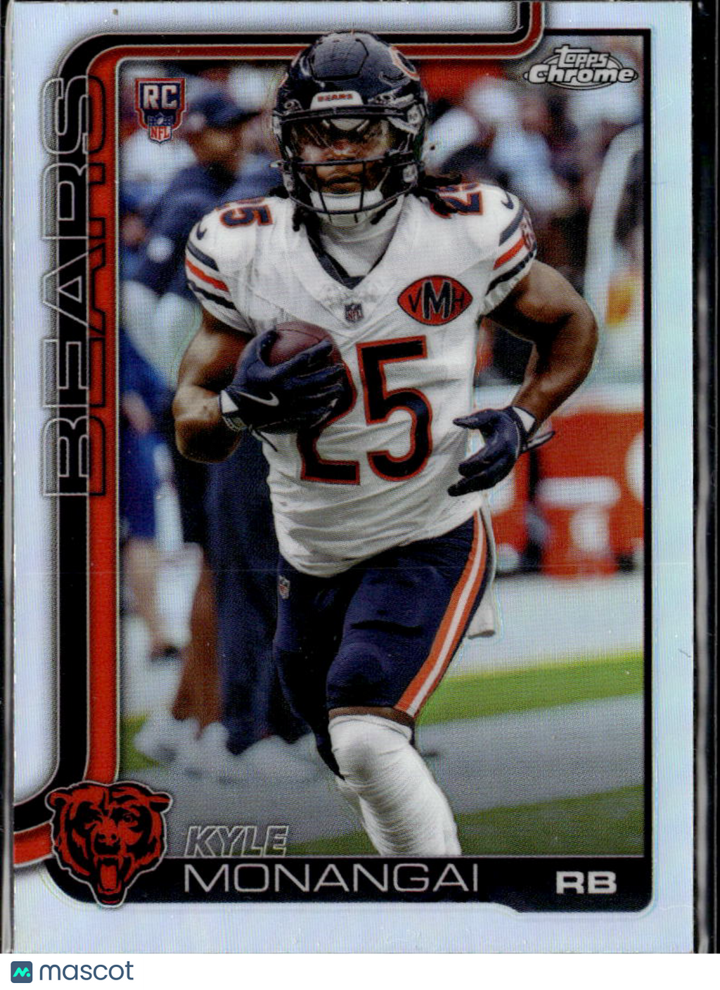 Kyle Monangai 2025 Topps Chrome Rookie RC Refractor Chicago Bears