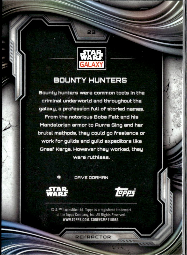 Bounty Hunters 2025 Topps Star Wars Galaxy Refractor #23