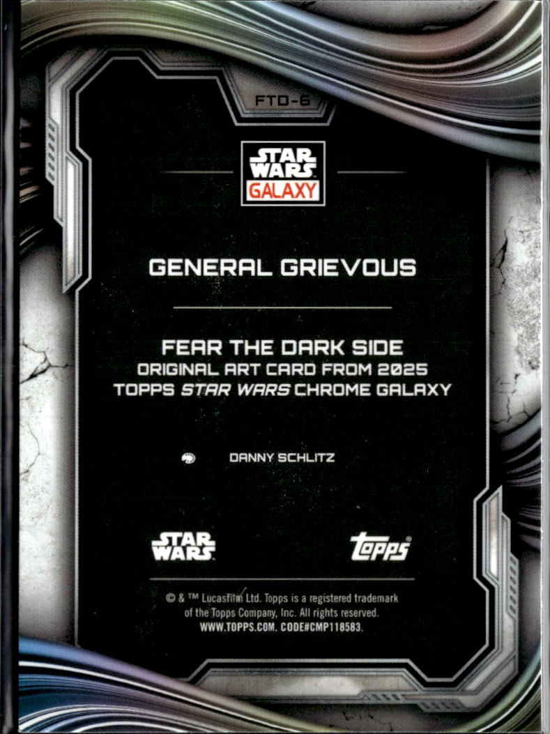 General Grievous 2025 Topps Star Wars Galaxy Refractor #FTD-6