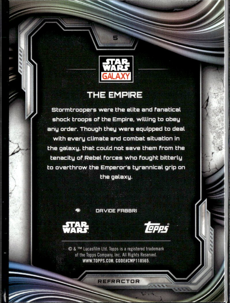 The Empire 2025 Topps Star Wars Galaxy Refractor #5