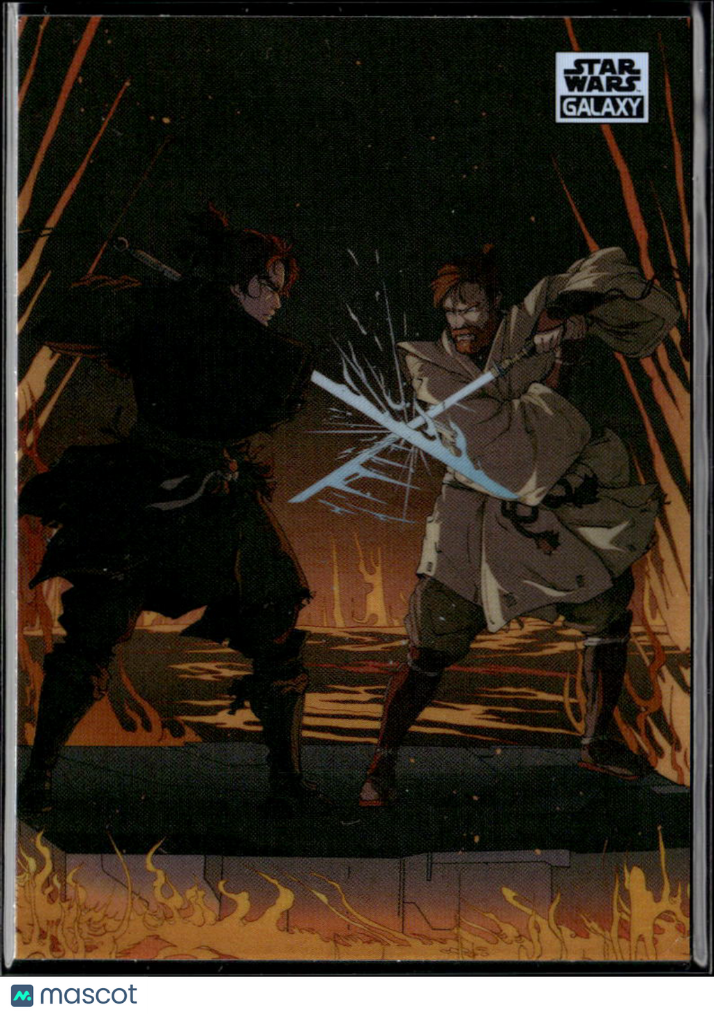Battle On The Lava River 2025 Topps Star Wars Galaxy Refractor #DOM-12