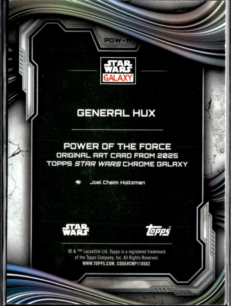 General Hux 2025 Topps Star Wars Galaxy Refractor #POW-11