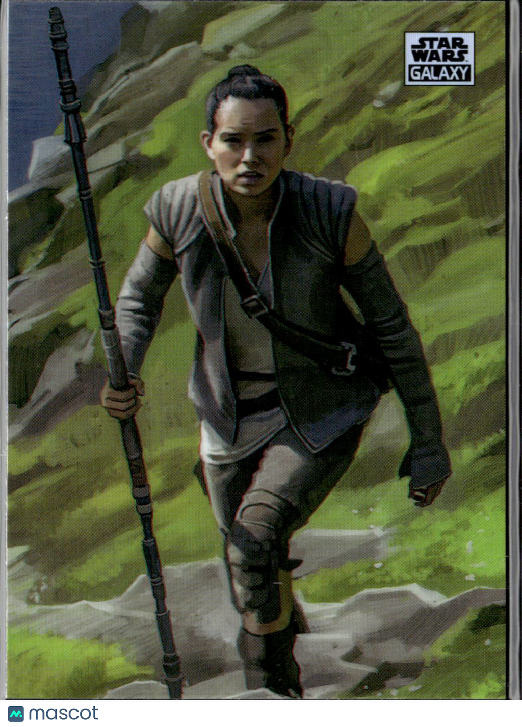 Rey 2025 Topps Star Wars Galaxy Refractor #POW-14