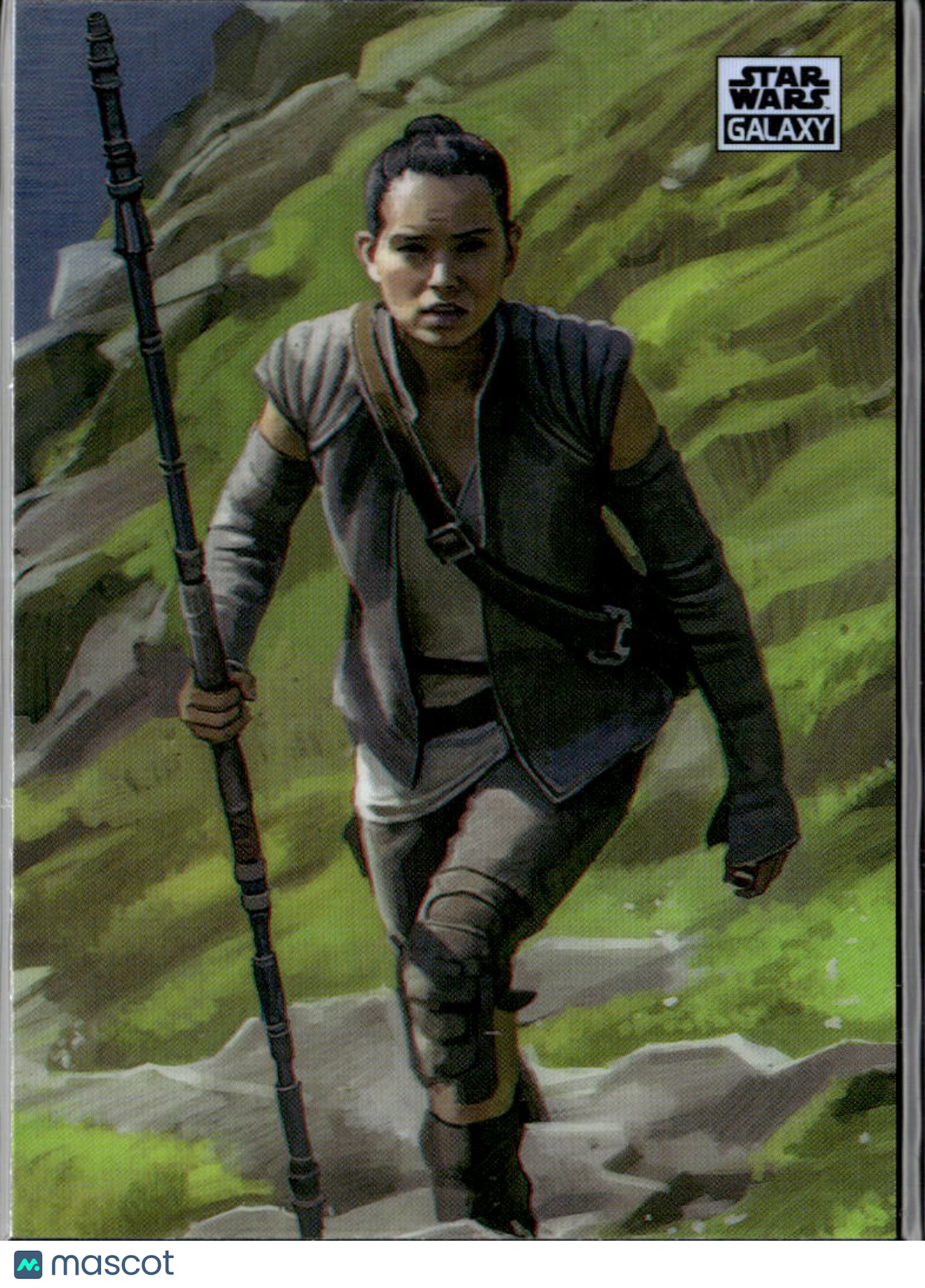 Rey 2025 Topps Star Wars Galaxy Refractor #POW-14