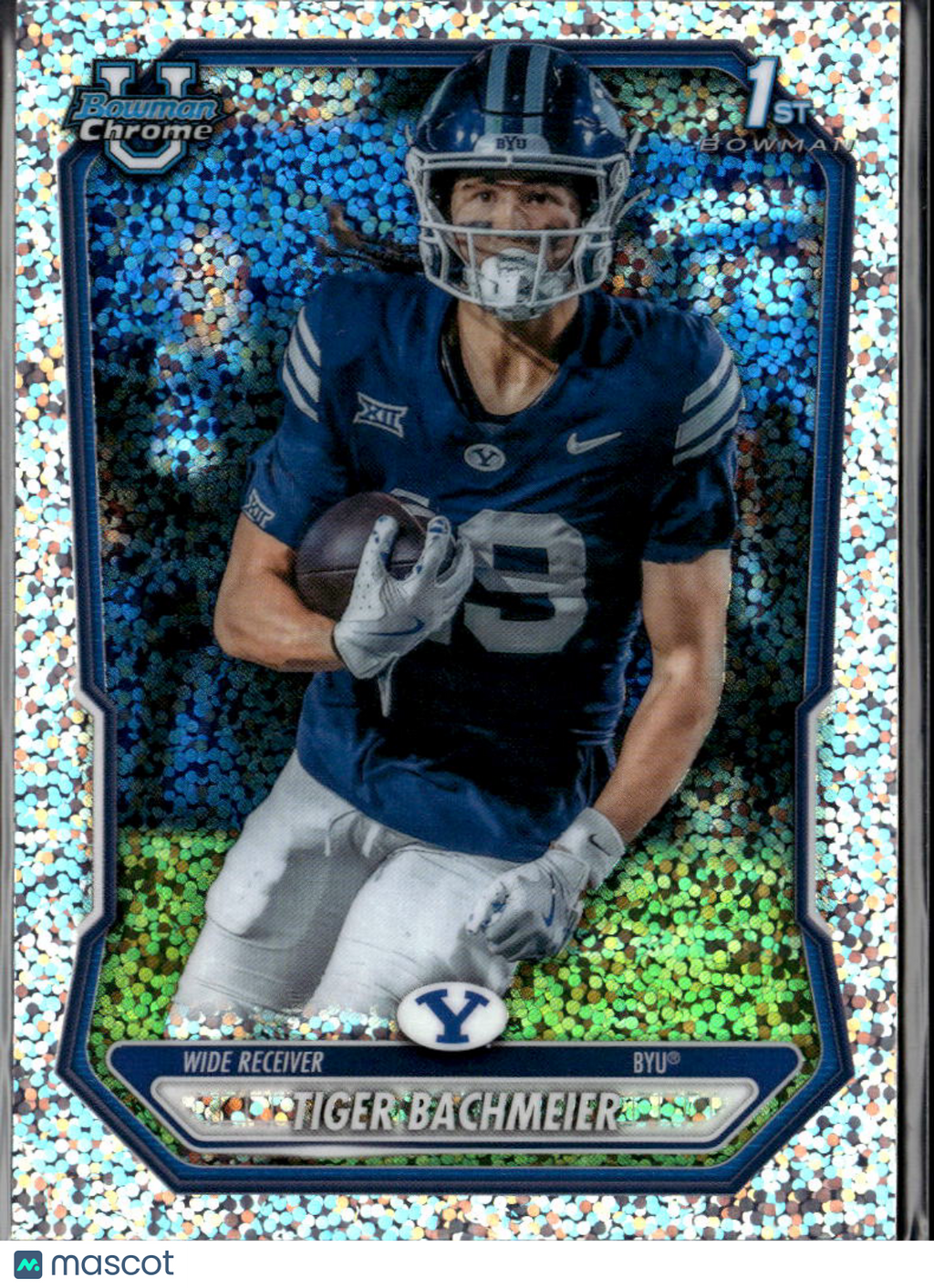 Tiger Bachmeier 2025 Bowman Chrome 1st Speckle Refractor BYU Cougars