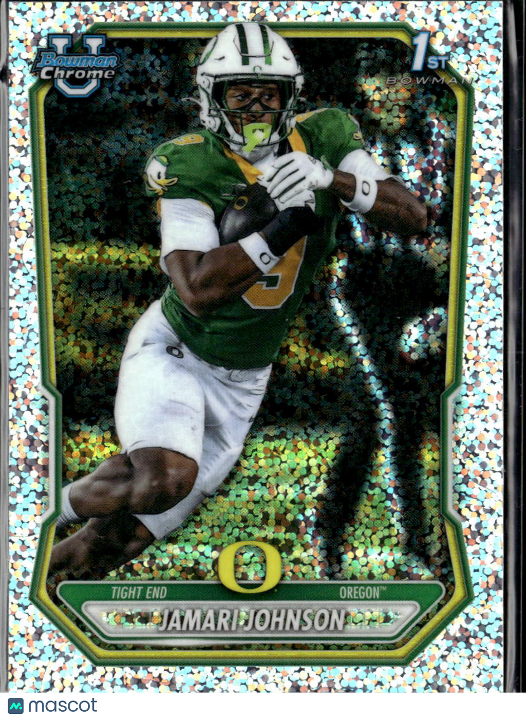 Jamari Johnson 2026 Bowman Chrome 1st Speckle Refractor Oregon Ducks