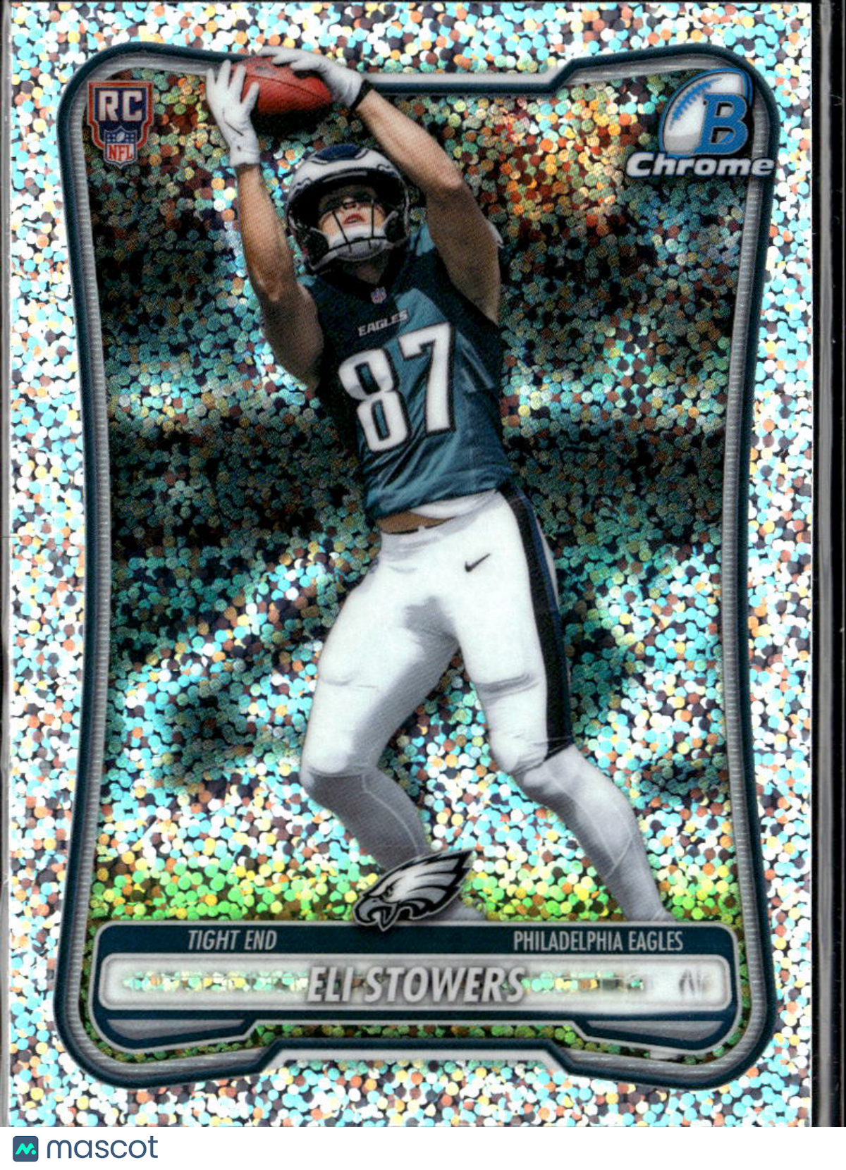 Eli Stowers 2026 Bowman Chrome Speckle Refractor RC Philadelphia Eagles