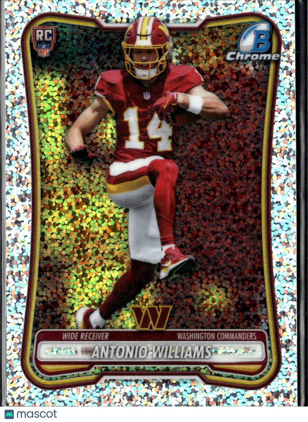 Antonio Williams 2026 Bowman Chrome Speckle Refractor RC Washington Commanders
