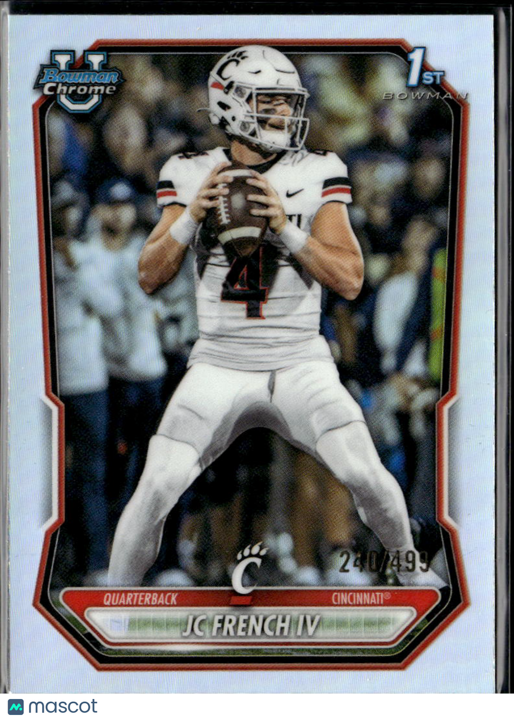 JC French IV 2026 Bowman Chrome 1st Refractor /499 Cincinnati Bearcats
