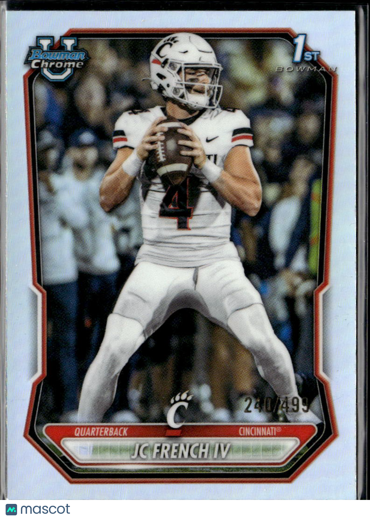 JC French IV 2026 Bowman Chrome 1st Refractor /499 Cincinnati Bearcats