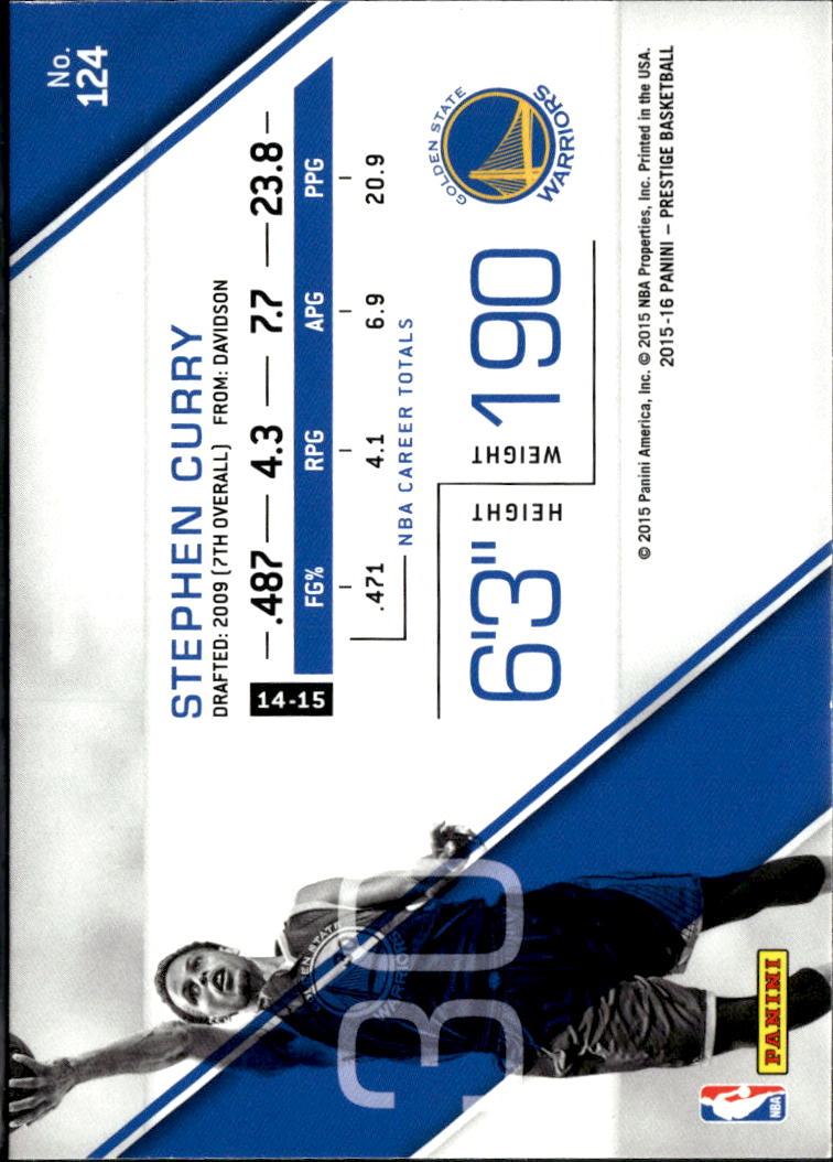 Stephen Curry 2015-16 Prestige #124 Golden State Warriors