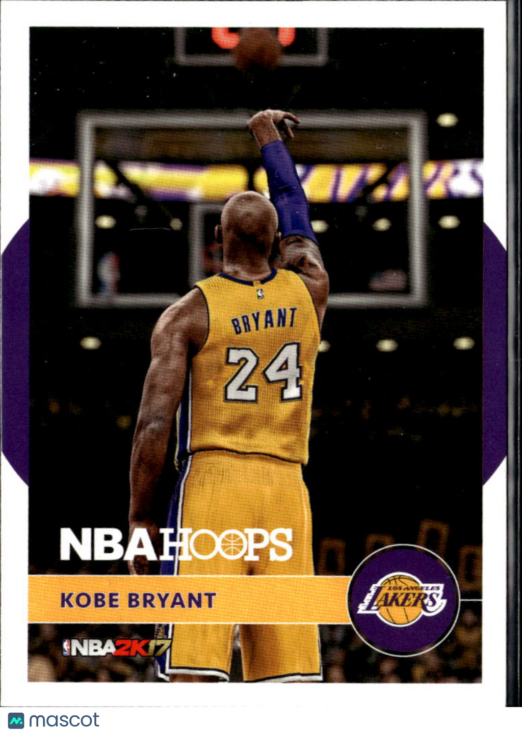 Kobe Bryant 2016 Panini Hoops NBA 2K17 #17 Los Angeles Lakers