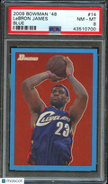LeBron James 2009-10 Bowman '48 Blue Cleveland Cavaliers 1442/1948 PSA 8