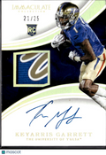 Keyarris Garrett 2016 Immaculate Auto Autograph LOGO Patch RC 21/25 Tulsa