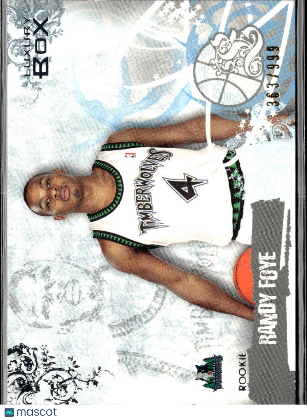 Randy Foye 2007 Topps Luxury Box Rookie RC 363/999 Minnesota Timberwolves