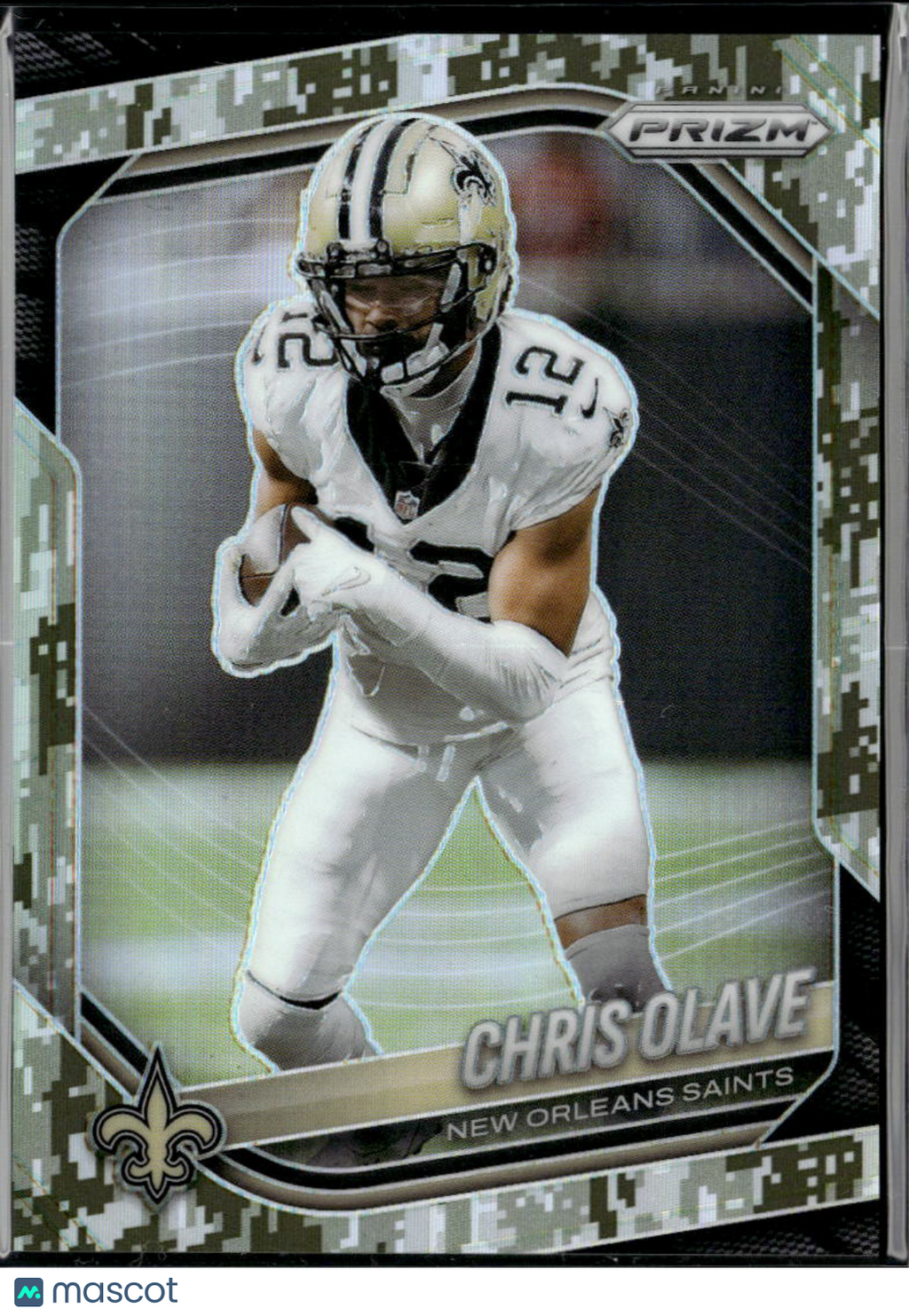 Chris Olave 2025 Prizm Camo Prizm 12/15 New Orleans Saints