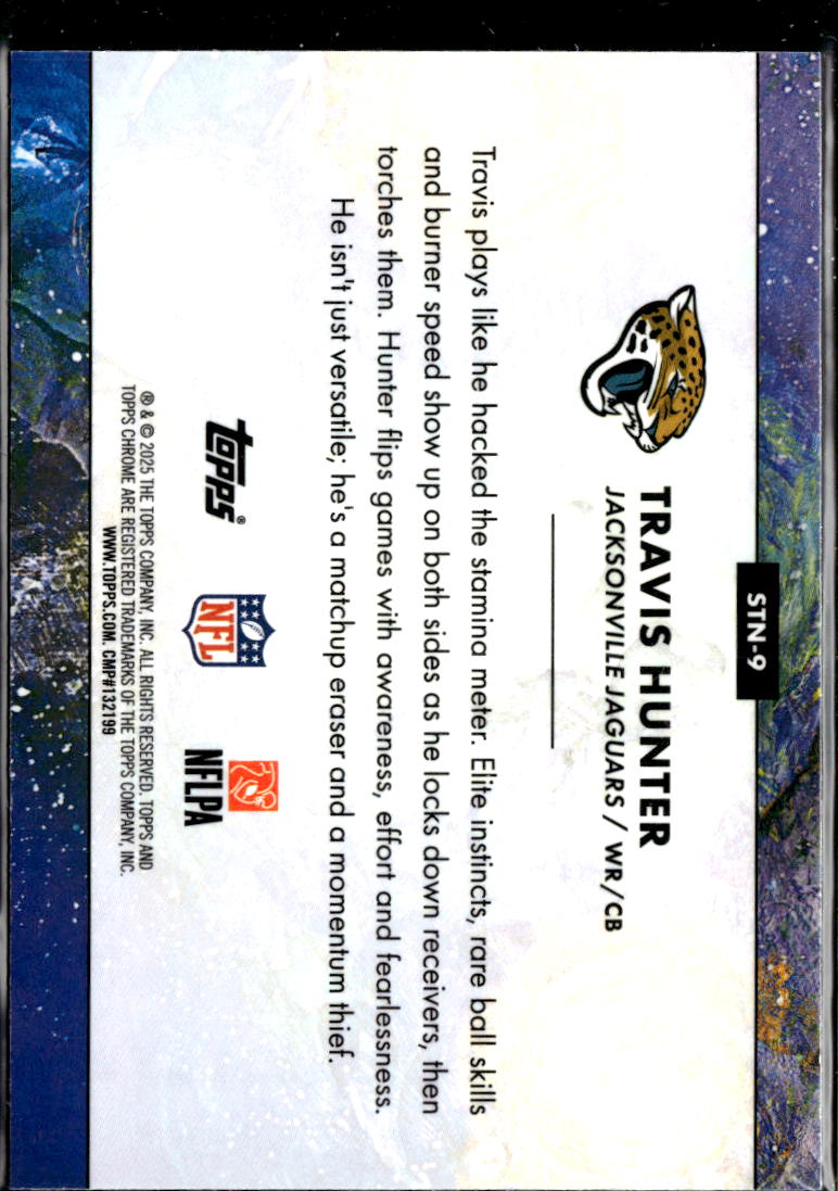 Travis Hunter 2025 Topps Chrome Cosmic Stars In The Night Rookie RC Jaguars