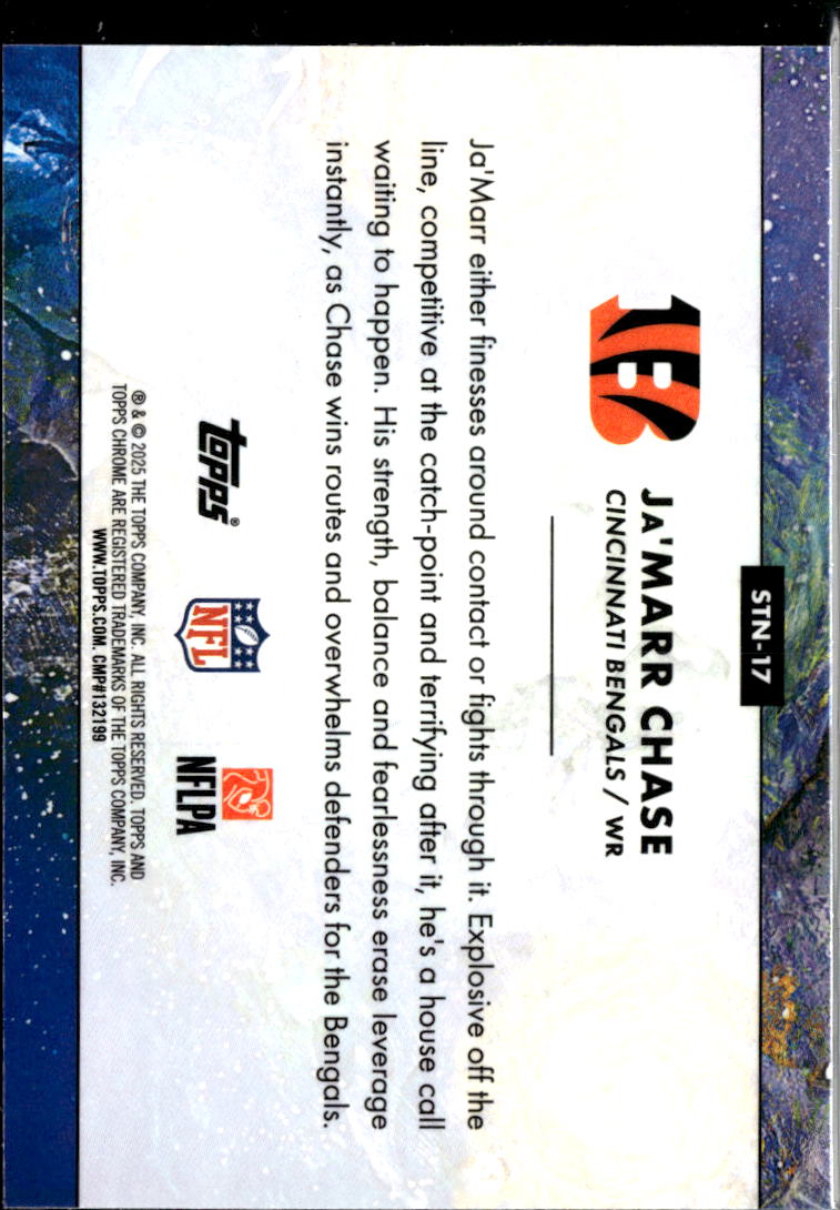 Ja'Marr Chase 2025 Topps Chrome Cosmic Stars In The Night Cincinnati Bengals