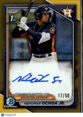 Nehomar Ochoa Jr. 2024 Bowman Chrome 1st Auto Autograph GOLD 17/50 Astros