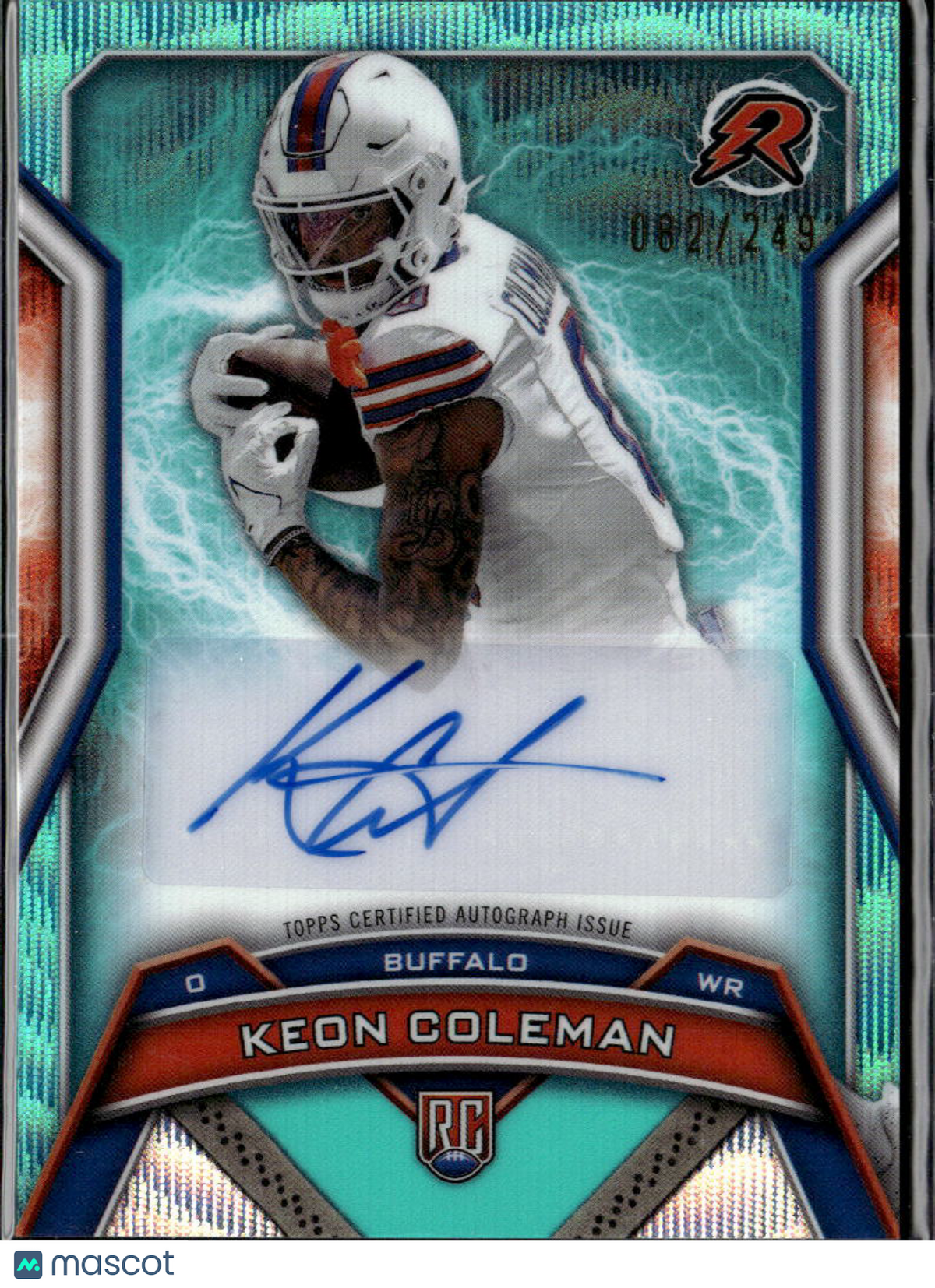 Keon Coleman 2025 Topps Resurgence Auto Autograph RC Rookie 82/249 Buffalo Bills