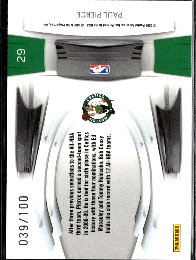 Paul Pierce 2009 Prestige Prestigious Pros GOLD 39/00 Boston Celtics