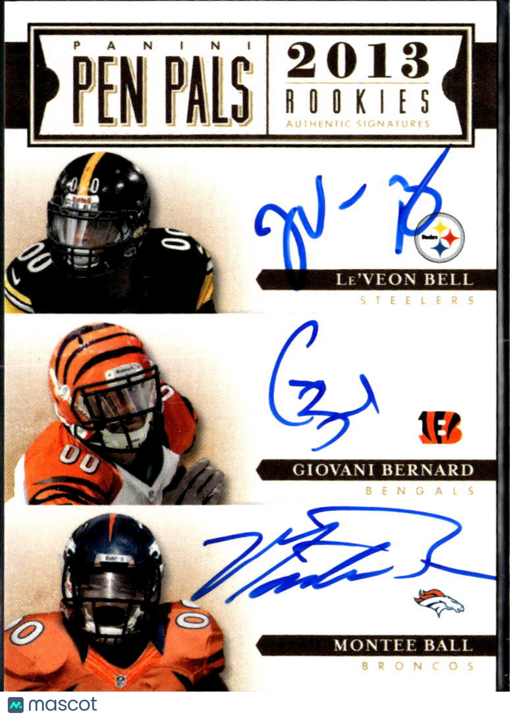 Le'Veon Bell Lattimore Ball Bernard Lacy Randle 2013 Pen Pals Six Auto Autograph