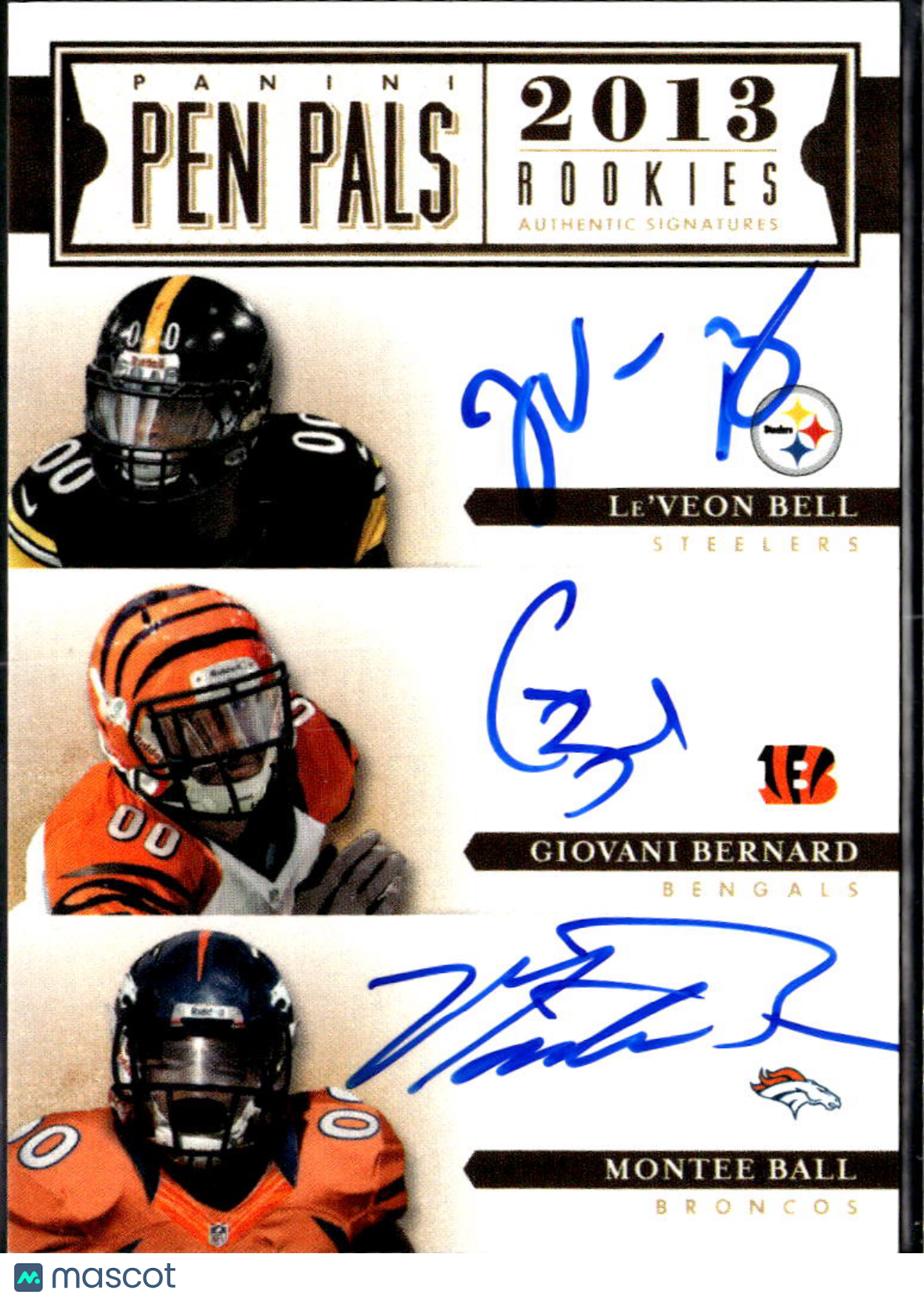 Le'Veon Bell Lattimore Ball Bernard Lacy Randle 2013 Pen Pals Six Auto Autograph